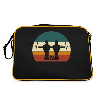 Vintage foosball table foosball table football - Retro Bag - black/gold - Back