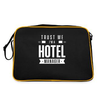 Trust me I am a hotel manager director - Retro Bag - black/gold - Back