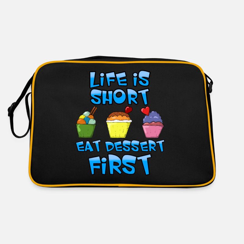 La vie est courte commence par le dessert Sac Retro