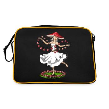 Champignon magique hippie - Sac Retro - noir/or - Dos