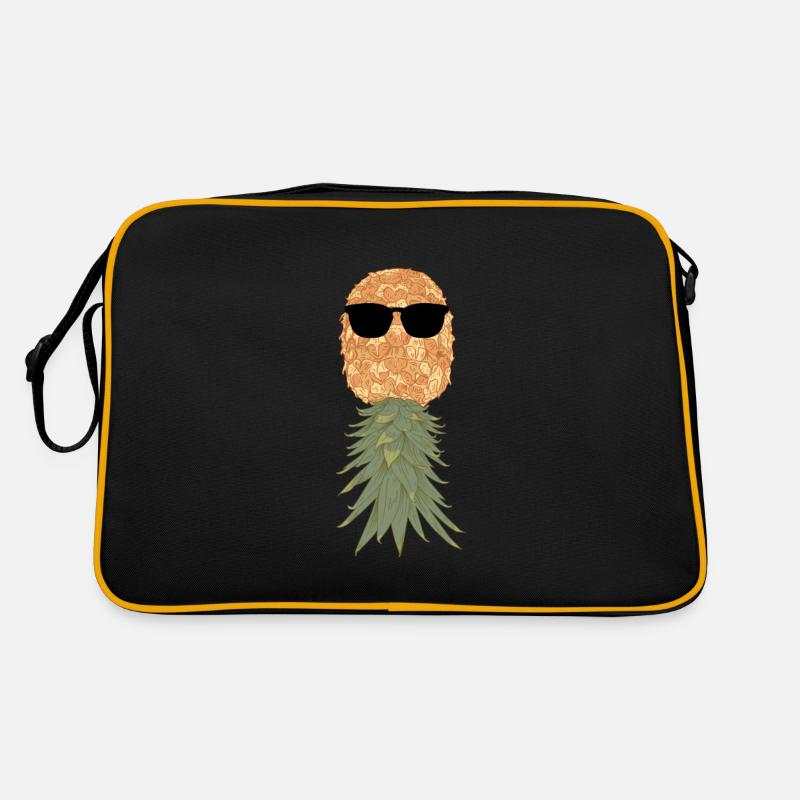 Ananas mit Bart Retro Tasche