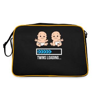 Mère Twin Grossesse Jumeaux Magasin avec - Sac Retro - noir/or - Dos