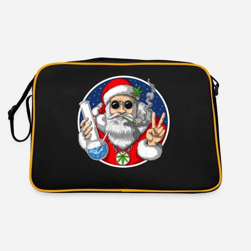 Weihnachtsmann Raucher Gras Retro Tasche