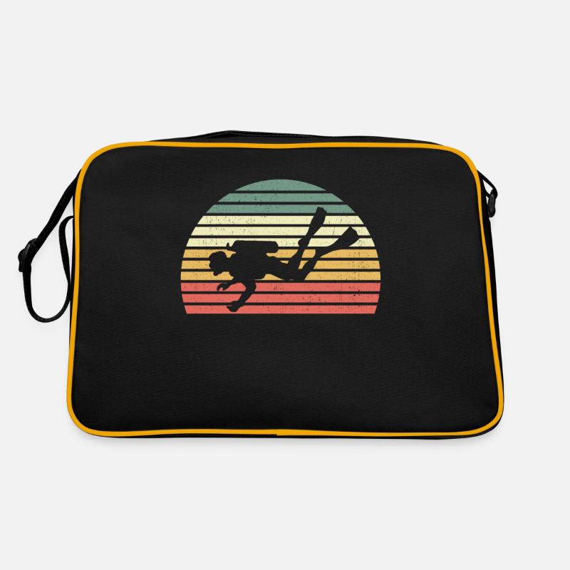 Plongée rétro plongée Scuba Plongée Plongée Plongée - Sac Retro - noir/or