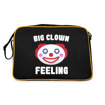Big Clown Feeling für Karneval Halloween Zirkus - Retro Tasche - Schwarz/Gold - Hinten