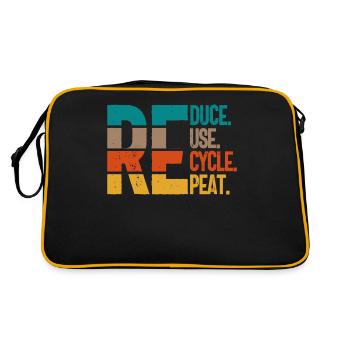 Promoteur énergétique du recyclage des ressources renouvelables - Sac Retro - noir/or - Dos