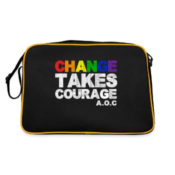 Politics saying - Retro Bag - black/gold - Back