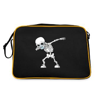 Dabbing Skeleton Face Mask - Sac Retro - noir/or - Dos
