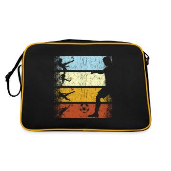 Retro vintage soccer player soccer football player - Retro Bag - black/gold - Back