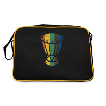 Djembe Bongos Junkies Tambour Africain - Sac Retro - noir/or - Dos