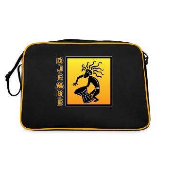 Djembe Drum Musique de batterie africaine - Sac Retro - noir/or - Dos