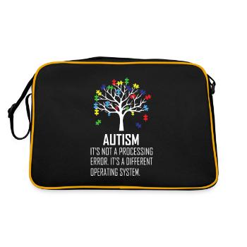 Autism Awareness saying - Retro Bag - black/gold - Back