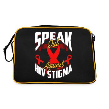 Sensibilisation au VIH Sida Stigmatisation Citation - Sac Retro - noir/or - Dos