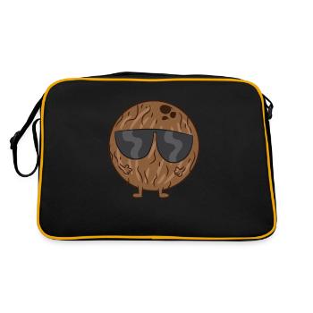 Funny Coconut Halloween Costume Coconut With - Retro Bag - black/gold - Back