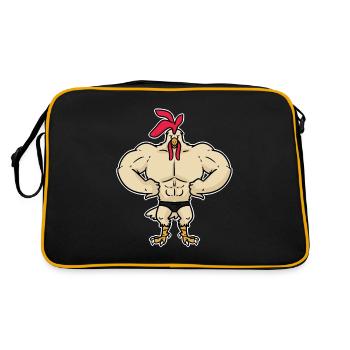 Bodybuilding rooster defined muscles - Retro Bag - black/gold - Back