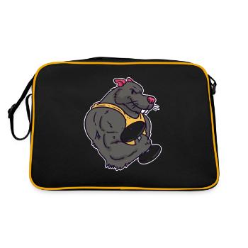 Musculation rat fitness haltères muscles - Sac Retro - noir/or - Dos