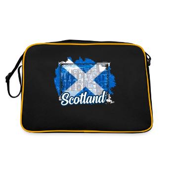 Drapeau de l'Écosse Armoiries écossaises Écossais - Sac Retro - noir/or - Dos