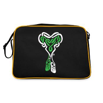 Irish Step Dancing Celtic Knot Heart - Retro Bag - black/gold - Back