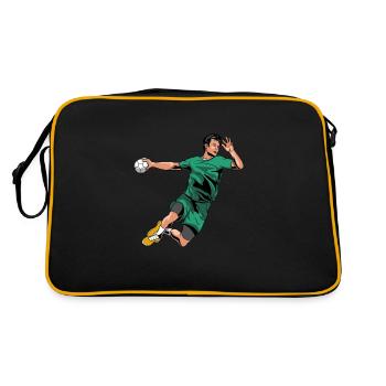 Handball player Handball Handball player - Retro Bag - black/gold - Back