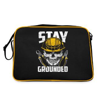 Electrician grounding - Retro Bag - black/gold - Back
