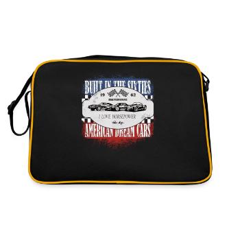 Cadeau de Shelby Cobra American Dream Cars - Sac Retro - noir/or - Dos