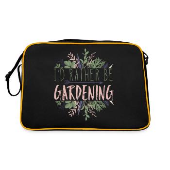 Gärtner - Retro Tasche - Schwarz/Gold - Hinten