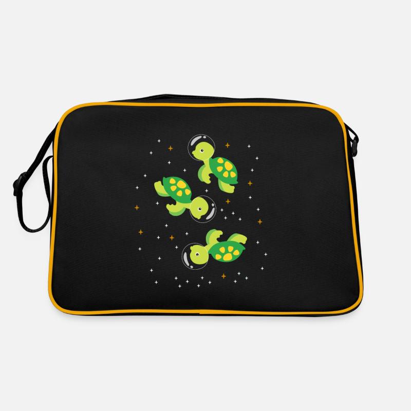 Turtle astronaut outer space Retro Bag