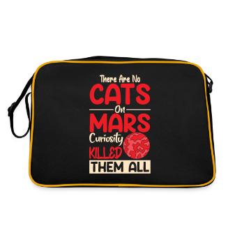No cats on Mars because Curiosity kills them - Retro Bag - black/gold - Back