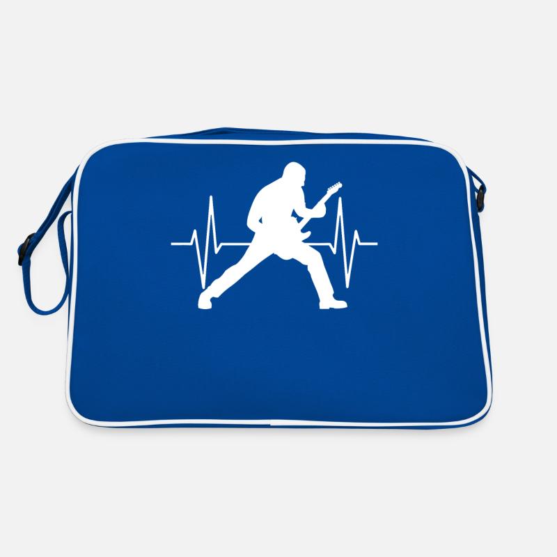 Guitar player gift rock electric guitar EKG line Retro Bag