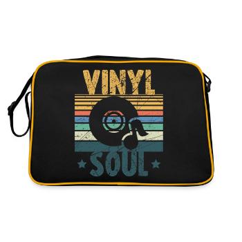 DJ Vinyle Soul Platine LP Disques - Sac Retro - noir/or - Dos