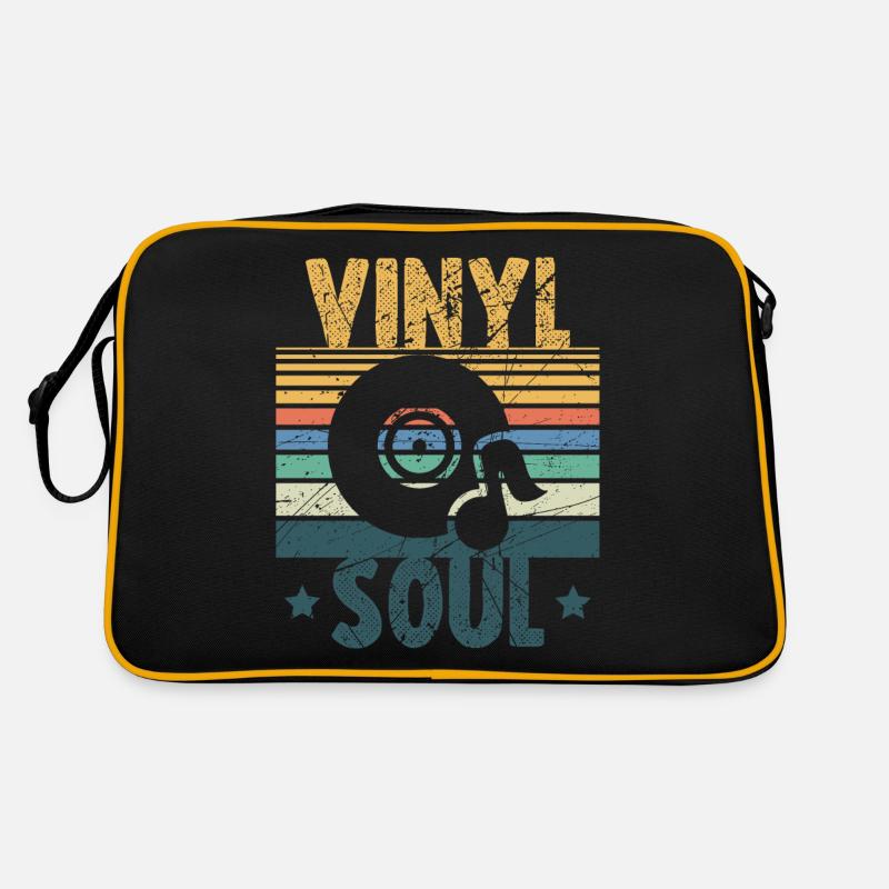 DJ Vinyl Soul Turntable LP Records Retro Bag
