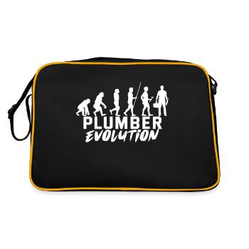 Cadeau de tuyau de travail de plomberie plombier - Sac Retro - noir/or - Dos