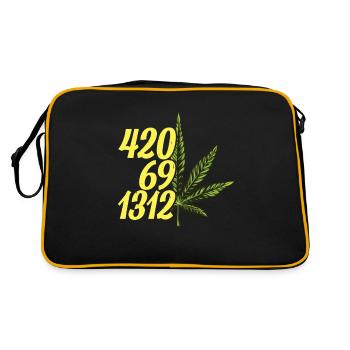 420 Cannabis Culture Stoner Weed - Retro Bag - black/gold - Back