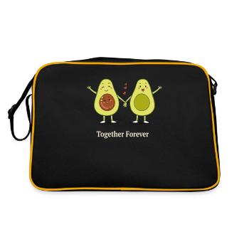 Chemise d'amour de grossesse de partenaire de couple d'avocat - Sac Retro - noir/or - Dos