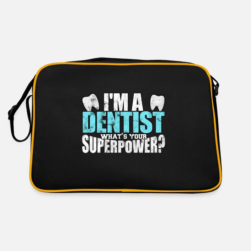Dentist teeth dentist toothpaste practice doctor Retro Bag