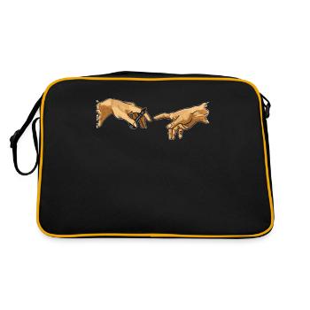 Joueur d'échecs échecs roi Michelangelo main - Sac Retro - noir/or - Dos