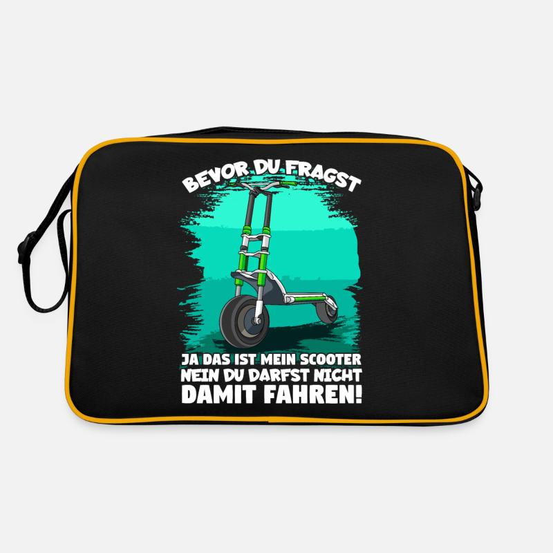 Bevor du fragst ja das ist mein Scooter E-Scooter Retro Tasche