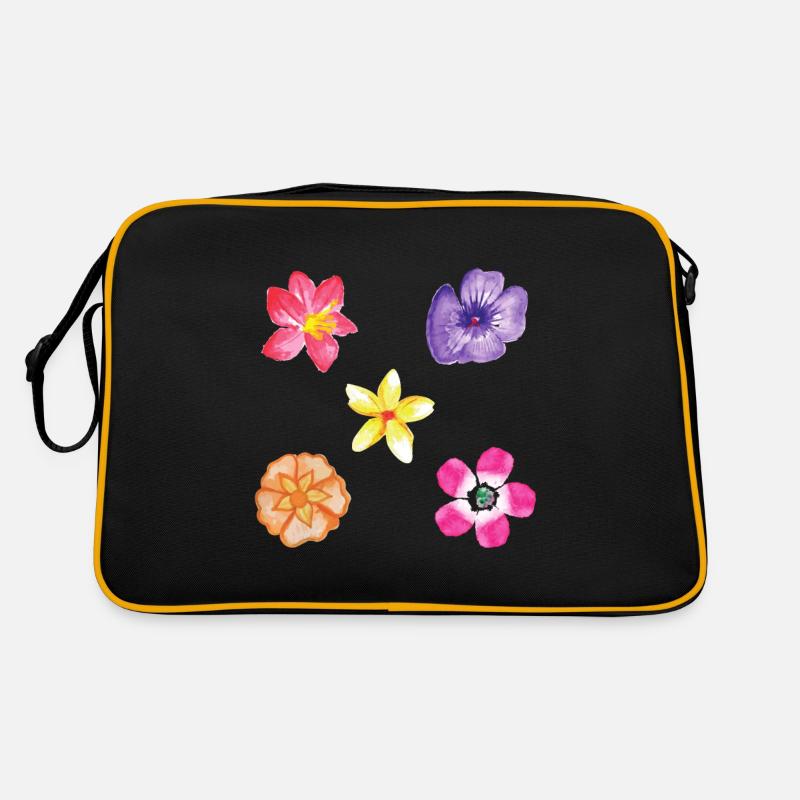 Flowers motif set Retro Bag