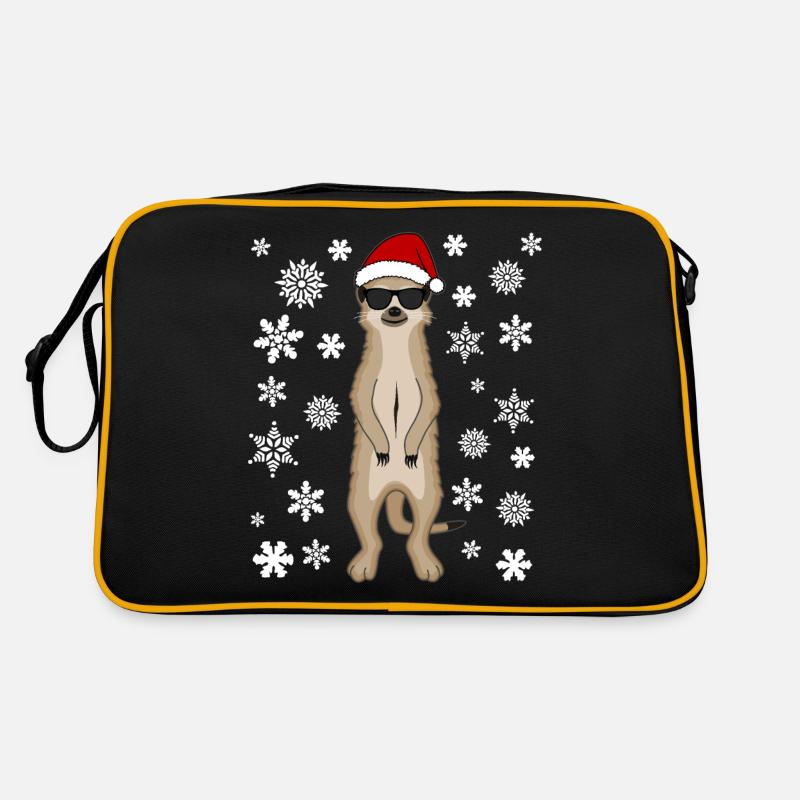 Lustiges Erdmännchen Santa Weihnachten Geschenk Retro Tasche