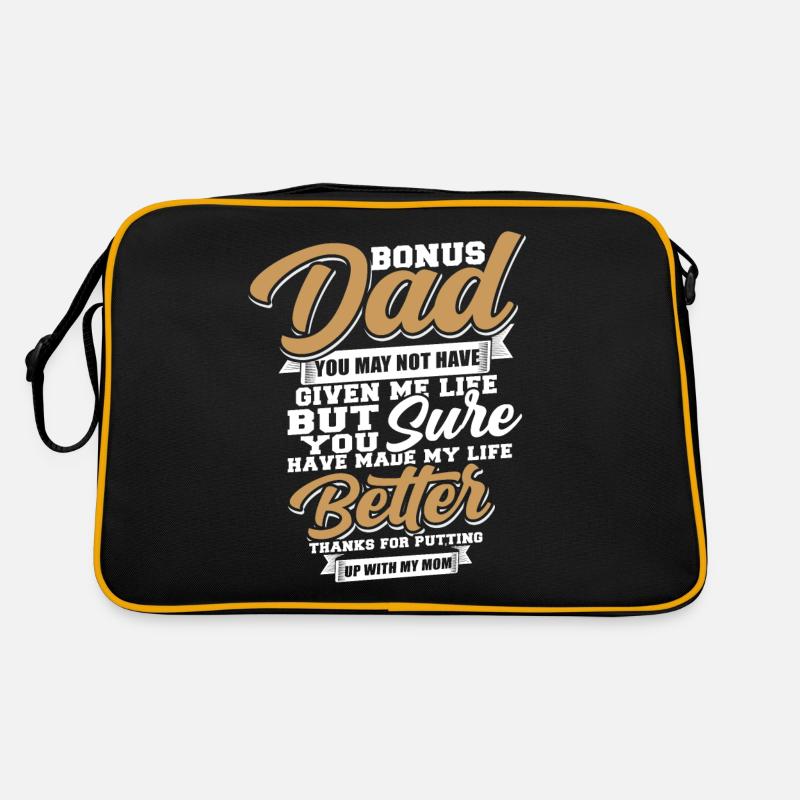 Stiefvater - Retro Tasche - Schwarz/Gold