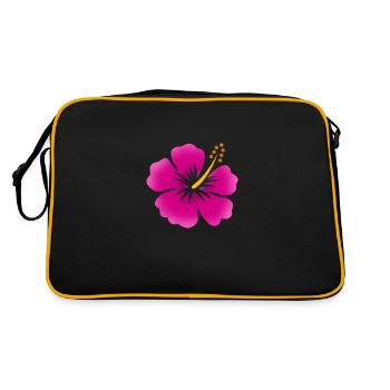 Fleur d’Hibiscus - Sac Retro - noir/or - Dos