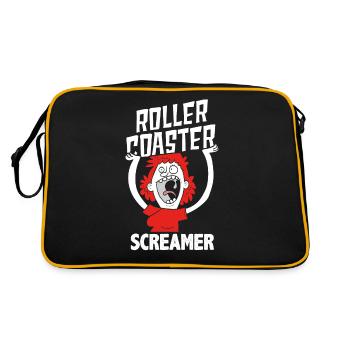 Funny roller coaster lover theme park fun fair - Retro Bag - black/gold - Back