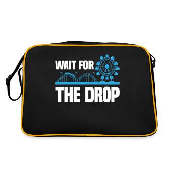 Funny roller coaster lover theme park fun fair - Retro Bag - black/gold - Back