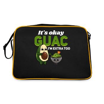 Guacamole Guac Avocado Dip Vegan - Retro Bag - black/gold - Back
