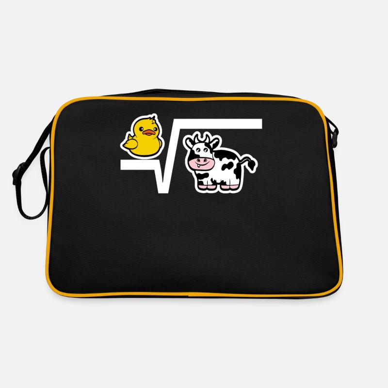 Math T-Shirt Nth Root - Duck Root - Retro Bag - black/gold