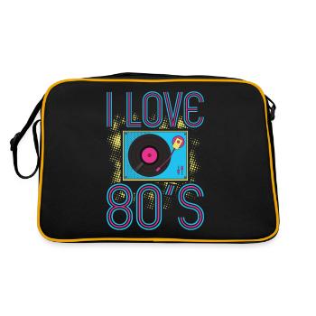 Costume 80s 80s I Love 80s - Sac Retro - noir/or - Dos
