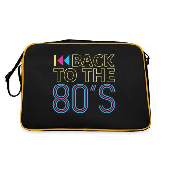 80s 80s 80s musique 80s party 80s mode - Sac Retro - noir/or - Dos