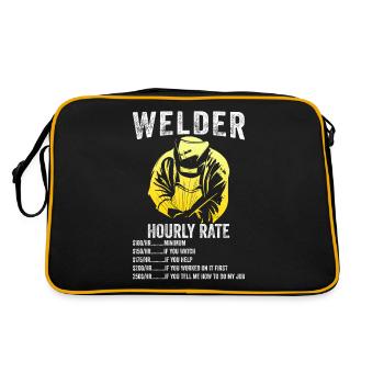 Cadeau drôle pour les soudeurs - Sac Retro - noir/or - Dos
