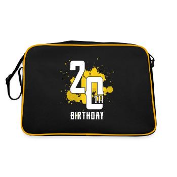 20th birthday - Retro Bag - black/gold - Back