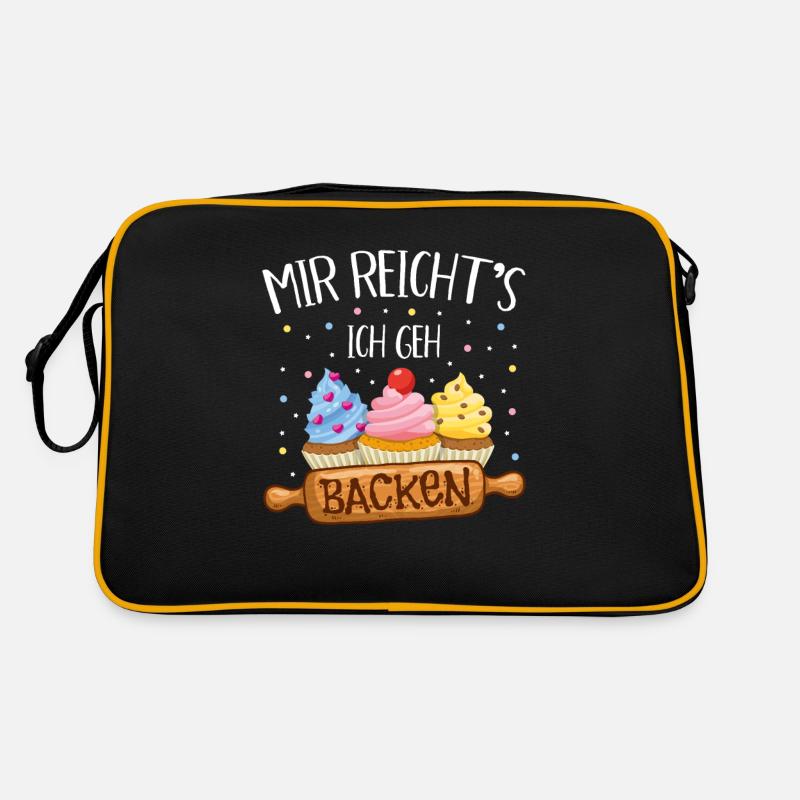 Mir reichts ich geh backen Naschkatze Hobbybäcker Retro Tasche